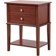Pemberly Row Contemporary Manufactured Wood 2 Drawer Nightstand in Cherry