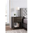 Pemberly Row Contemporary 2 Drawer Nightstand in Gray Finish