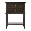 Pemberly Row Contemporary 2 Drawer Nightstand in Gray Finish
