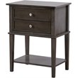 Pemberly Row Contemporary 2 Drawer Nightstand in Gray Finish