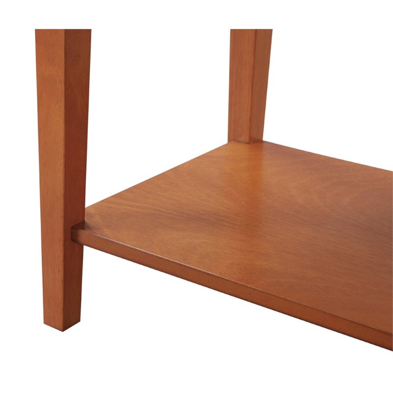 Pemberly Row Contemporary Manufactured Wood 2 Drawer Nightstand in Oak