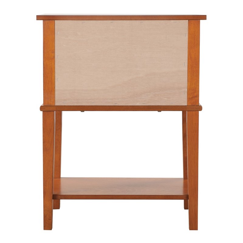 Pemberly Row Contemporary Manufactured Wood 2 Drawer Nightstand in Oak