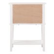 Pemberly Row Contemporary Manufactured Wood 2 Drawer Nightstand in White