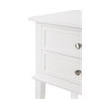 Pemberly Row Contemporary Manufactured Wood 2 Drawer Nightstand in White