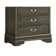 Pemberly Row Contemporary Engineered Wood 5 Drawer Chest in Gray