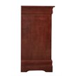 Pemberly Row Contemporary Wood  TV Stand in Cherry with Dovetailed Drawers