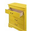 Pemberly Row Modern Wood Veneer 4-Drawer Bedroom Chest in Yellow