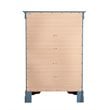 Pemberly Row Contemporary Engineered Wood 5 Drawer Chest in Teal