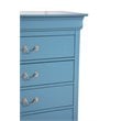 Pemberly Row Contemporary Engineered Wood 5 Drawer Chest in Teal