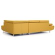 Pemberly Row Contemporary Twill Fabric Sectional in Yellow Finish