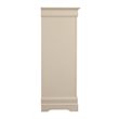 Pemberly Row Contemporary Engineered Wood 5 Drawer Chest in Beige
