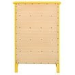 Pemberly Row Contemporary Wood Veneers 5 Drawer Chest in Yellow