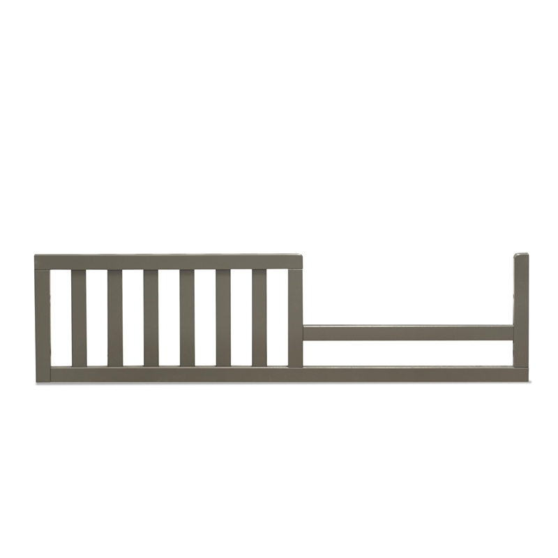 Pemberly Row Contemporary Toddler Rail in Weathered Gray Finish