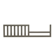 Pemberly Row Contemporary Toddler Rail in Weathered Gray Finish