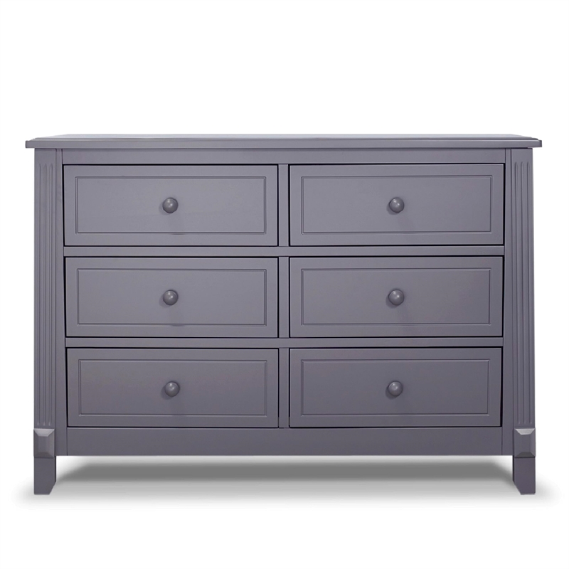Pemberly Row Contemporary Wood Double Dresser in Espresso Finsih