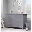 Pemberly Row Contemporary Wood Double Dresser in Espresso Finsih