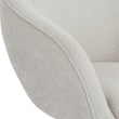 Pemberly Row Office Chair in Dove Fabric with Gray Brush Wood Base KD