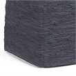 Pemberly Row Boho Square Pouf in Dark Blue Woven Genuine Leather