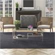 Pemberly Row Contemporary 45 in. Satin Nickel Metal Coffee Table