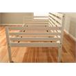 Pemberly Row Wood Daybed in White Finish with Linen Aqua Mattress