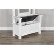Pemberly Row 4-hook Farmhouse Wood Hall Tree in White / Dark Brown