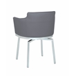 Pemberly Row Club Arm Chairs with Memory Swivel in Gray (Set of 2)