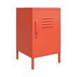 Pemberly Row Contemporary Metal Locker End Table in Orange Finish