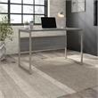 Pemberly Row 48W x 24D Computer Table Desk in Platinum Gray - Engineered Wood