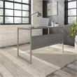 Pemberly Row 48W x 24D Computer Table Desk in Platinum Gray - Engineered Wood