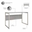 Pemberly Row 48W x 24D Computer Table Desk in Platinum Gray - Engineered Wood