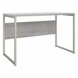 Pemberly Row 48W x 24D Computer Table Desk in Platinum Gray - Engineered Wood