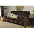 Pemberly Row Modern Queen-size Wood Futon with Java Brown Mattress