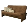 Pemberly Row Queen-size Wood Futon-Marmont Mocha Brown Mattress