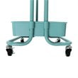 Pemberly Row 4-Tier Plastic Storage Organizer Rolling Cart with Shelves in Blue