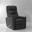 Pemberly Row Polyester / PU Manual Swivel Glider Recliner in Black