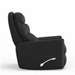 Pemberly Row Polyester / PU Manual Swivel Glider Recliner in Black