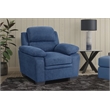 Pemberly Row Contemporary Fabric Upholstered Chair in Blue Color