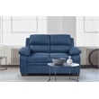 Pemberly Row Modern Fabric Upholstered Love Seat in Blue Color