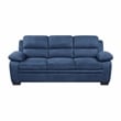 Pemberly Row Contemporary Fabric Upholstered Sofa in Blue Color