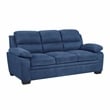 Pemberly Row Contemporary Fabric Upholstered Sofa in Blue Color