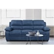 Pemberly Row Contemporary Fabric Upholstered Sofa in Blue Color