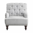 Pemberly Row Fabric Upholstered Accent Chair in Gray Striped Pattern