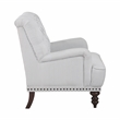 Pemberly Row Fabric Upholstered Accent Chair in Gray Striped Pattern