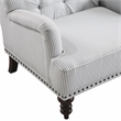 Pemberly Row Fabric Upholstered Accent Chair in Gray Striped Pattern