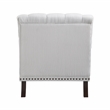 Pemberly Row Fabric Upholstered Accent Chair in Gray Striped Pattern