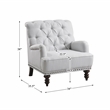 Pemberly Row Fabric Upholstered Accent Chair in Gray Striped Pattern