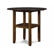 Pemberly Row Solid Wood Counter Drop Leaf Table W / 2 Chairs in Brown