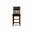 Pemberly Row Solid Wood Counter Drop Leaf Table W / 2 Chairs in Brown
