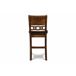 Pemberly Row Solid Wood Counter Drop Leaf Table W / 2 Chairs in Brown