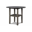 Pemberly Row Solid Wood Counter Drop Leaf Table W / 2 Chairs in Gray
